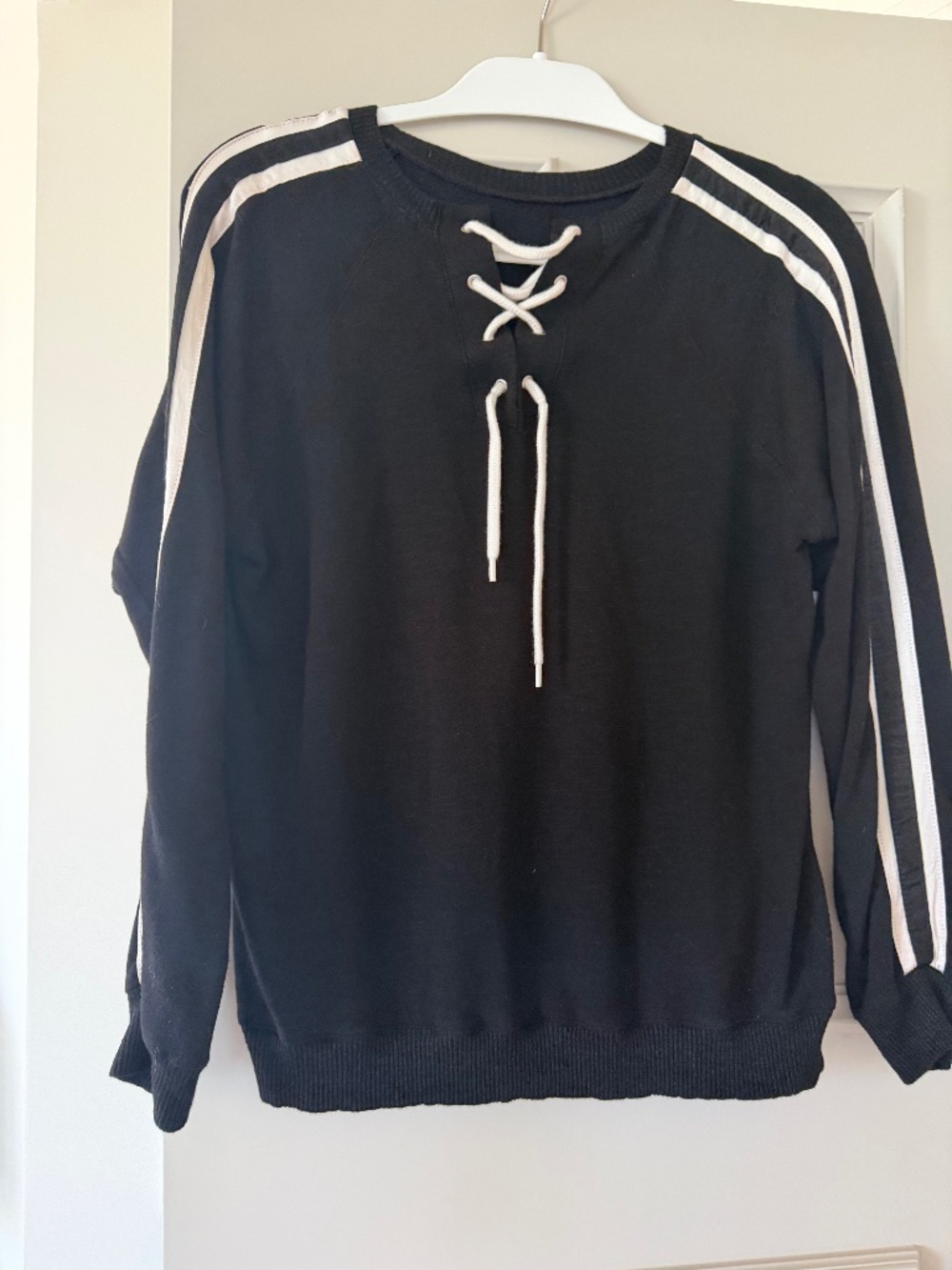 Monrow Lace-Up Sweatshirt